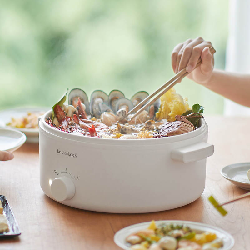 NồI Điện Đa Năng Locknlock Bianco Electric Multipot 220V, 50Hz, 3.0L - Màu Ngà - 1000W, 1350W image number null
